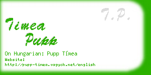 timea pupp business card